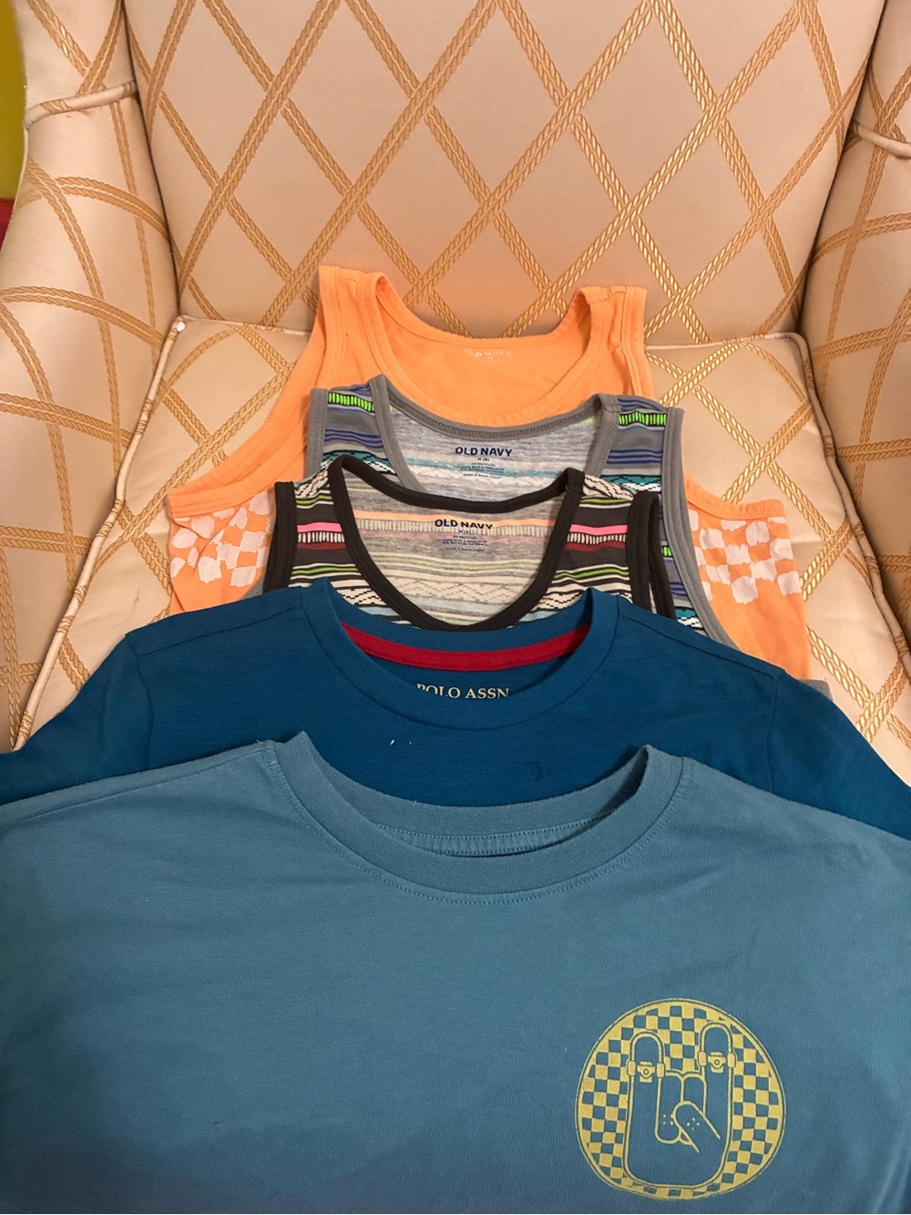 Old Navy Boys Blue and Orange Tank & Tee Mix